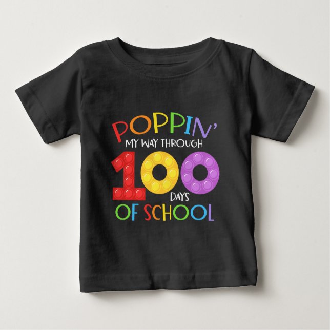 Camiseta Aperte meu caminho através de 100 dias de escola (Frente)