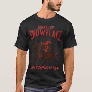 Camiseta Aperte o Cinto de Segurança Floco de Neve Papai No