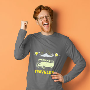 Camiseta Aperte o estilo de viagem do horizonte