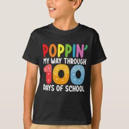 Camiseta Aperte O Meu Caminho Através De 100 Dias De Escola