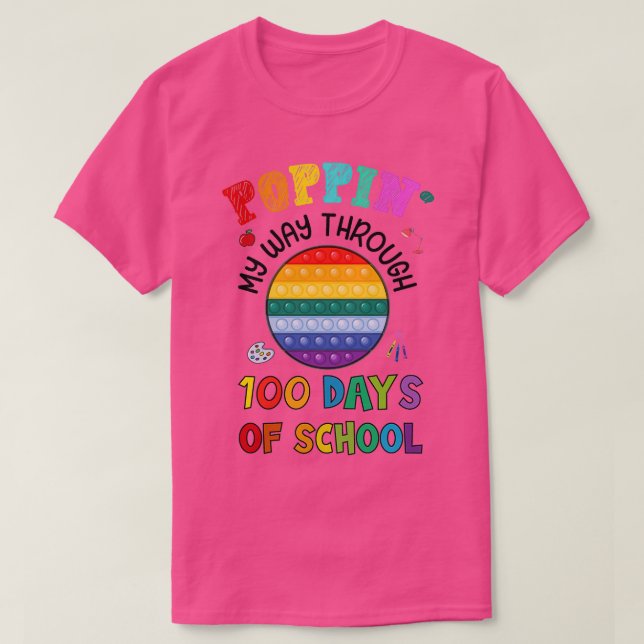 Camiseta Aperte O Meu Caminho Por 100 Dias Engraçado 100 Di (Frente do Design)