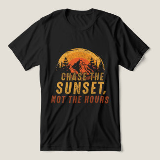 Camiseta Aperte o pôr do sol, não as horas