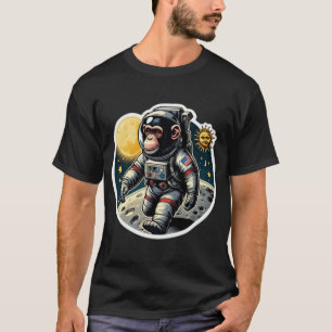 CAMISETA APES EM CAMINHO ESPACIAL NA LUA 10