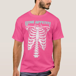Camiseta Apetite Óssea, Esqueleto De Halloween 68