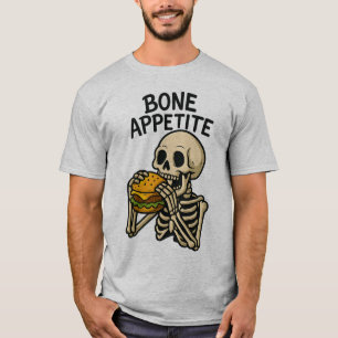 Camiseta APETITE ÓSSEA - Esqueleto Engraçado - Halloween