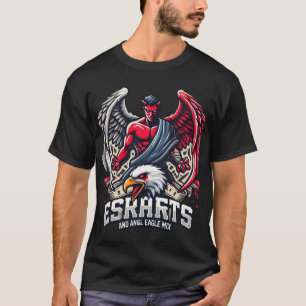 Camiseta Apex Inferno: Emblema Híbrido Águia-Águia-Diabo
