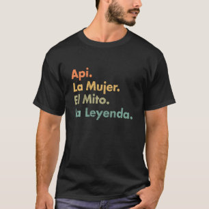 Camiseta Api La Mujer El Mito La Leyenda (Em Espanhol) Viva