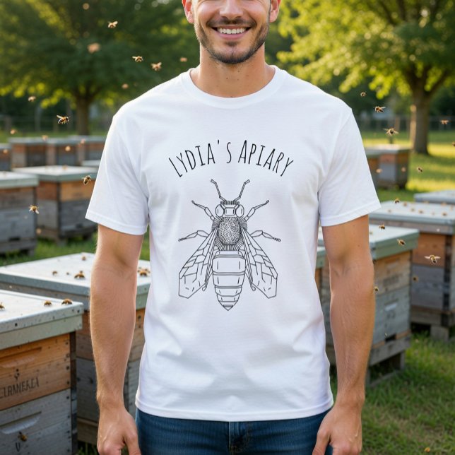 Camiseta Apiário Personalizado da Sua Marca  (Criador carregado)