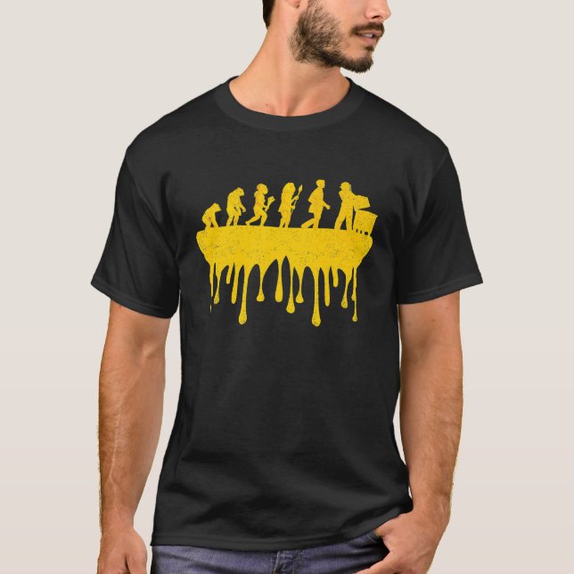 Camiseta Apicultor Evoluindo Do Macaco Ape Caveman 1 (Frente)
