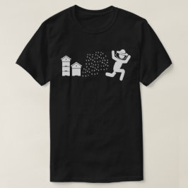 Camiseta Apicultor perseguido por Abelhas Engraçadas Corren