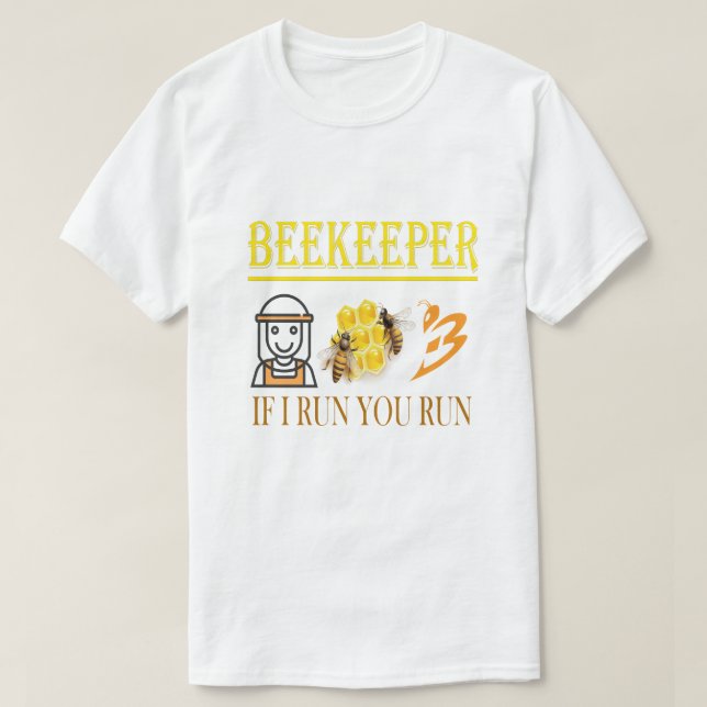 Camiseta Apicultor – Se eu corro, você corre – Abelha – Api (Frente do Design)
