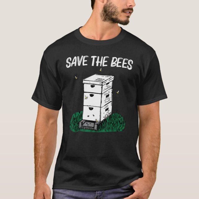 Camiseta Apicultura legal Para Homens Abelhas Honeycomb (Frente)