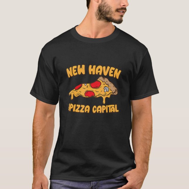 Camiseta Apizza Ct Pizza Capital Do Mundo New Haven Co (Frente)