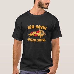 Camiseta Apizza Ct Pizza Capital Do Mundo New Haven Con