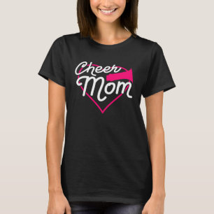 Camiseta Aplaudir Mãe Amor Apoio Coração Cheerleader Lugare