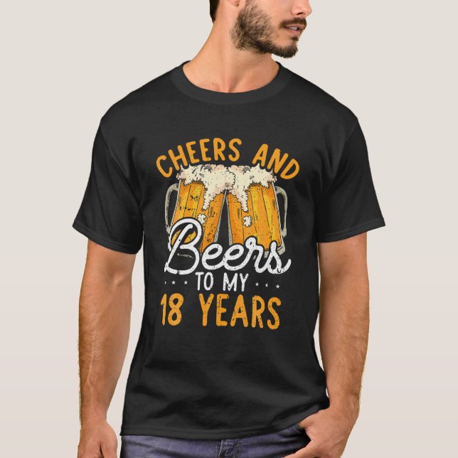 Camiseta Aplausos E Cervejas Para 18 Anos 18º Aniversário O (Frente)