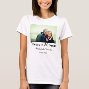 Camiseta aplausos para o aniversário de 50 anos adicionar n