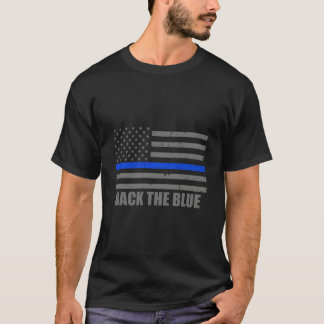 Camiseta Aplicação da Lei Apoia o Azul