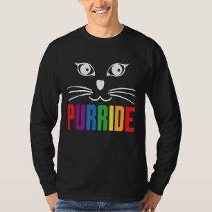 Camiseta Aplicação Purride Cat Face Gay Lgbt Prioridade Par