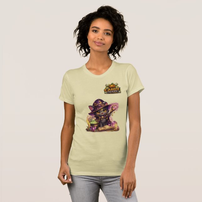 Camiseta Aplicativo Candy Quest 'Mysto' Feminino  (Frente Completa)