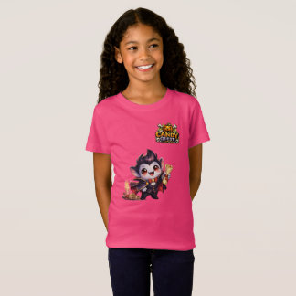 Camiseta Aplicativo Candy Quest Rosa Meninas 'Presa'