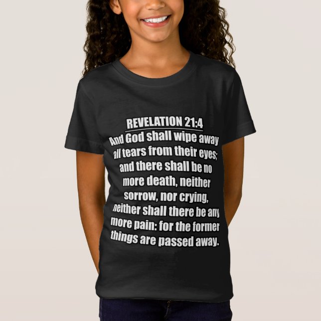 Camiseta Apocalipse 21:4 Versículo da Bíblia ARC (Frente)