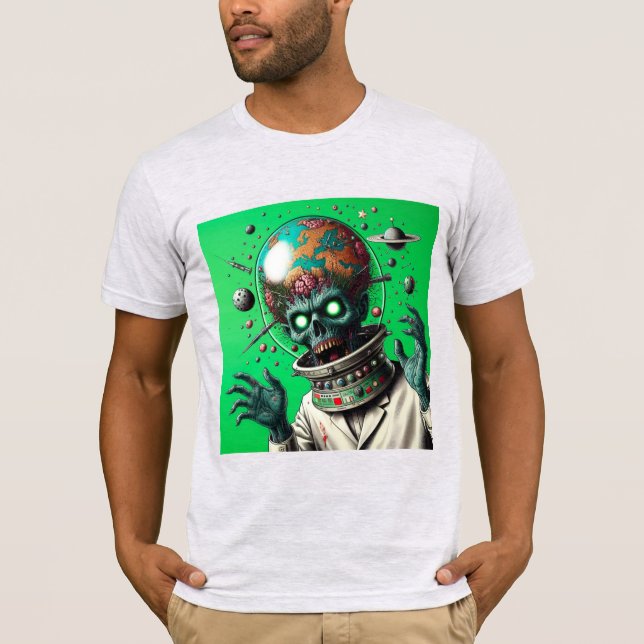 Camiseta Apocalipse zombie no Espaço: (Frente)