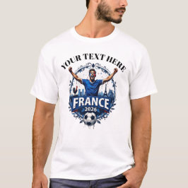 Camiseta Apoiador do time de futebol da França personalizáv