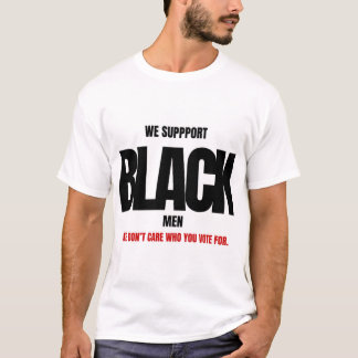 CAMISETA APOIAMOS HOMENS NEGROS