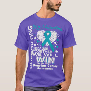 Camiseta Apoiando minha avó Câncer de ovário Consciência T