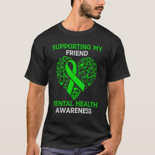 Camiseta Apoiando o Verde da Consciência Mental da Minha Am
