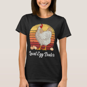 Camiseta Apoiando Vendedora Local de Ovos Amante de Galinha