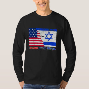 Camiseta Apoiante Pró-Israel Eu Defendo com Israel Patrióti