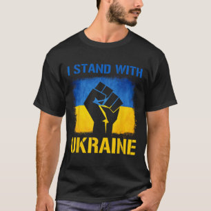 Camiseta Apoiar a Bandeira da Ucrânia Eu Apoio a Ucrânia