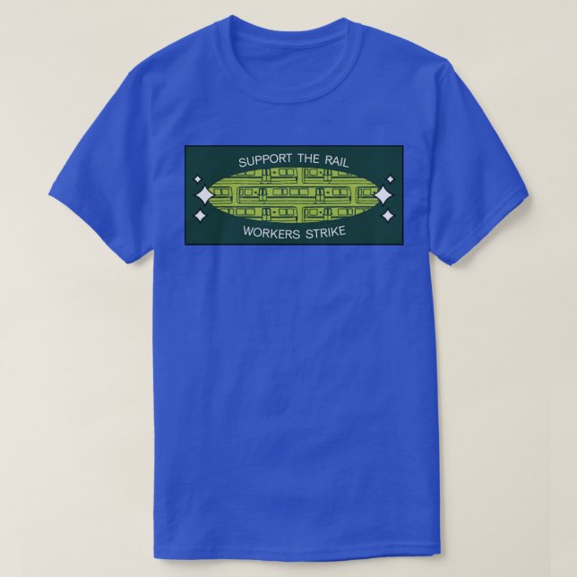 Camiseta Apoiar a greve dos trabalhadores ferroviários RMT (Frente do Design)