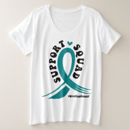 Camiseta Apoiar a Luta Contra o Teal do Câncer de ovário