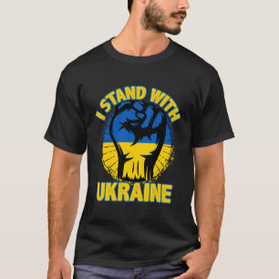 Camiseta Apoiar a posição da bandeira ucraniana I na Ucrâni