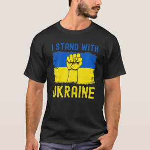 Camiseta Apoiar A Posição I Da Ucrânia No Sinalizador