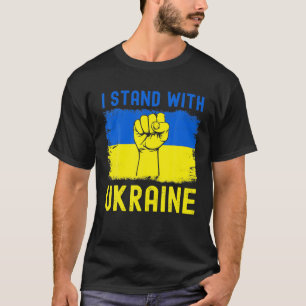 Camiseta Apoiar A Posição I Da Ucrânia No Sinalizador