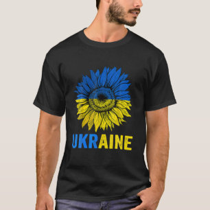 Camiseta Apoiar A Ucrânia Com A Bandeira Ucraniana