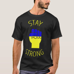 Camiseta Apoiar A Ucrânia Com A Bandeira Ucraniana