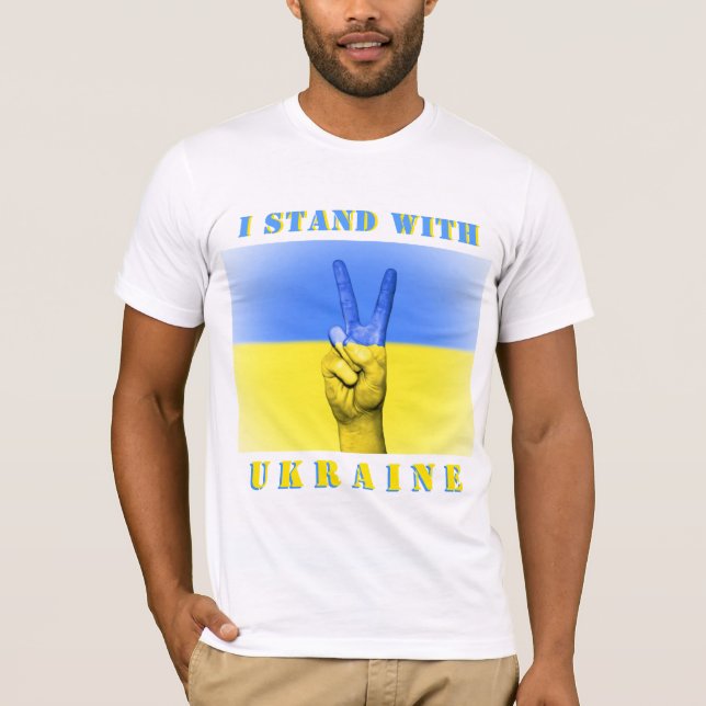 Camiseta Apoiar a Ucrânia - Eu apoio a Ucrânia (Frente)