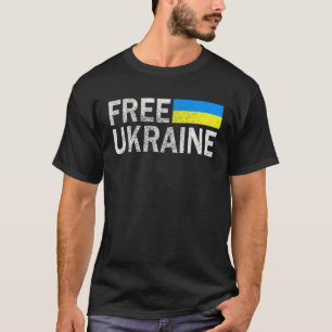 Camiseta Apoiar A Ucrânia I A Par Da Ucrânia Flag Ukr