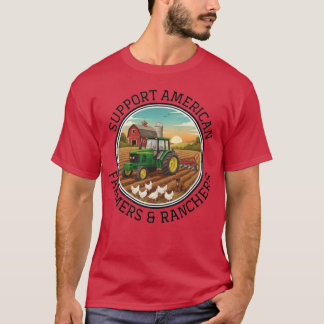 Camiseta apoiar agricultores americanos pecuaristas agricul