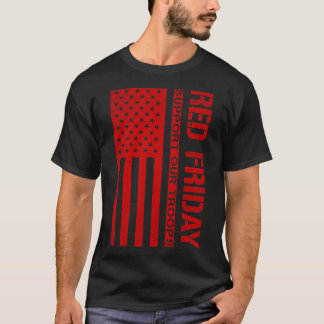Camiseta Apoiar as nossas tropas na sexta-feira vermelha