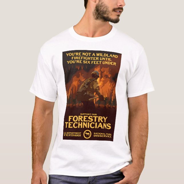 Camiseta Apoiar Nossos Técnicos Florestais (Frente)