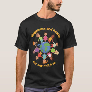 Camiseta Apoiar O Planeta Internacional Do Dia Da Criança E