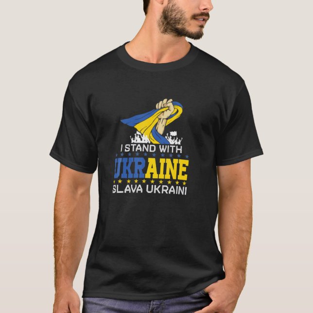 Camiseta Apoiar o romance Design único de amor e paz da Ucr (Frente)