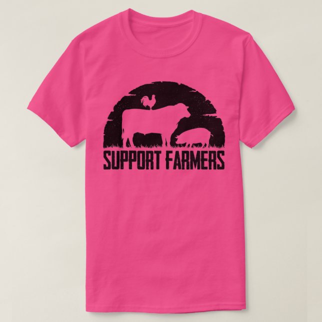 Camiseta Apoiar os agricultores 1 (Frente do Design)