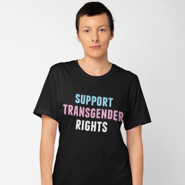 Camiseta Apoiar os direitos transsexuais (Criador carregado)